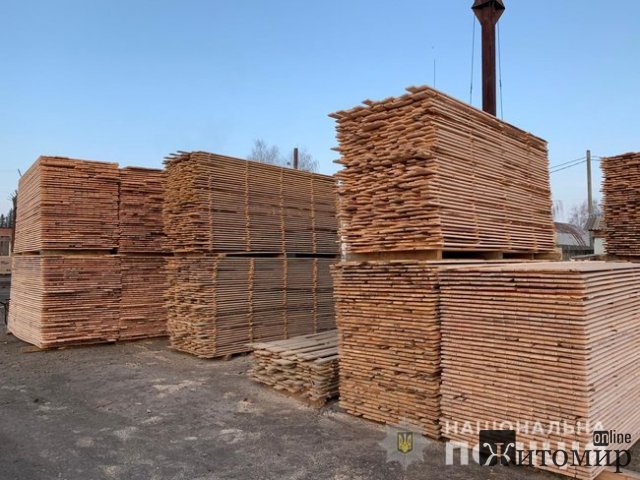 В Житомирской области полиция проводит обыски на лесоперерабатывающих предприятиях. ФОТО