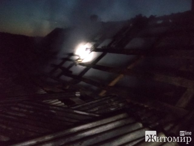 У селі Житомирської області 5 рятувальників гасили пожежу в будинку на двох господарів