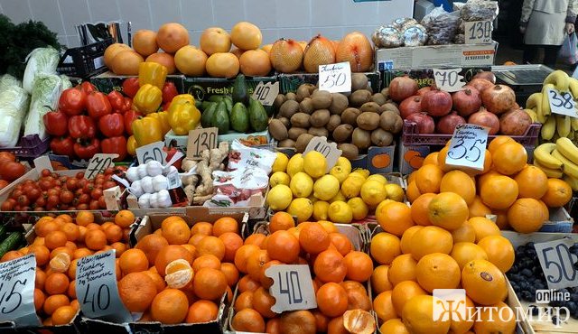 За місяць у Житомирській області піднялися ціни на овочі та молочну продукцію, а знизились на фрукти й м