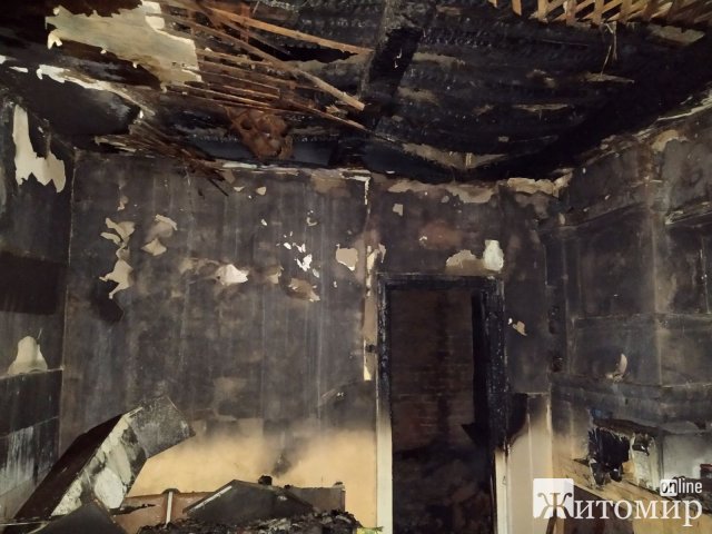  У селі Житомирської області горів цегляний будинок. ФОТО