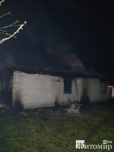 У селі Житомирської області на пожежі загинула маленька дитина, її 3-річну сестричку врятував сусід. ФОТО
