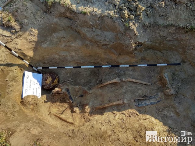 У Житомирській області пошуківці поруч із рештками солдата виявили протигаз, залишки газети та медальйон. ФОТО