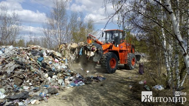 Сто тонн львівського сміття, яке вантажівки вигрузили на околиці села Житомирської області, прибрали. ФОТО