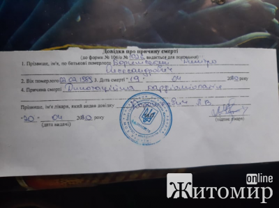 У Житомирі через «маску» вбито таксиста?