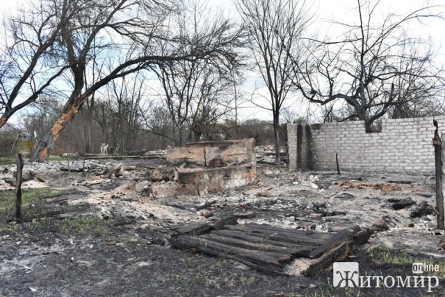 Ситуація у селах Коростенського району, що постраждали від пожеж. ФОТО