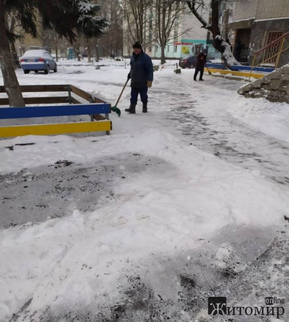 Влада Житомира звітує про прибирання доріг від снігу. ФОТО