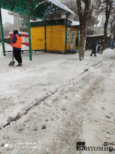 Наскільки чистими від снігу стали в Житомирі тротуари. ФОТО