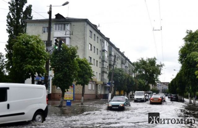 Минулої доби рятувальники відкачували воду в Житомирі та прибирали повалене дерево на дорозі в одному з сіл області. ФОТО