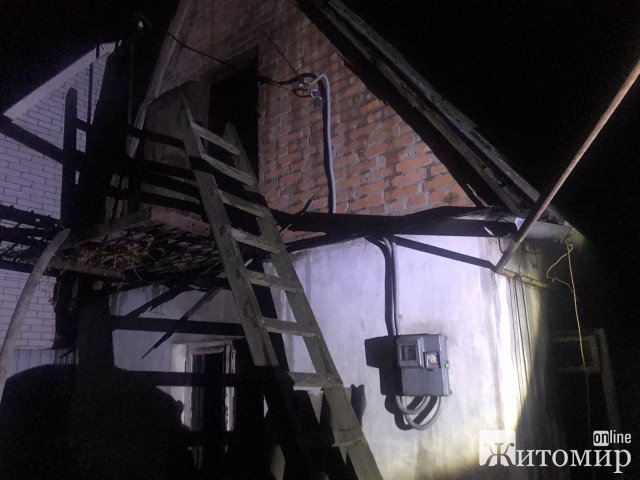 У Житомирі горів будинок: очевидець виніс господаря з помешкання. ФОТО