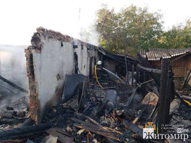 У двох селах Коростенського району рятувальники за добу гасили пожежі. ФОТО