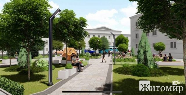 У сквері в центрі Житомира планують встановити фігуру з підсвіткою. ФОТО