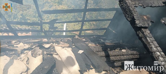 За добу рятувальники ліквідували чотири пожежі в приватному житловому секторі в Житомирській області. ФОТО