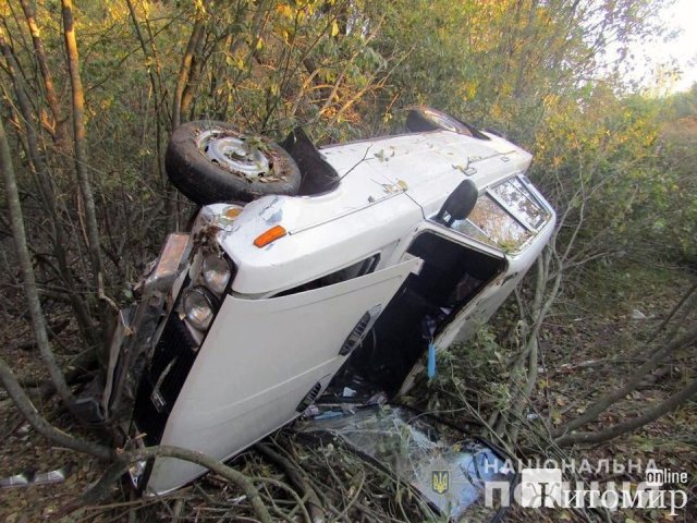 У Житомирській області двоє "спритників" викрали з гаража ВАЗ та опинились у кюветі. ФОТО