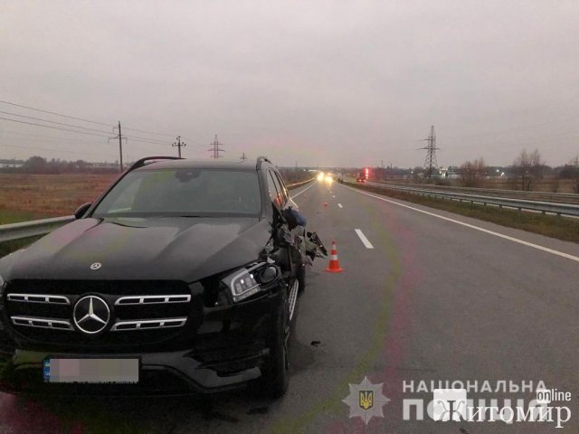 На трасі Житомирської області Mercedes збив велосипедиста, чоловік загинув. ФОТО