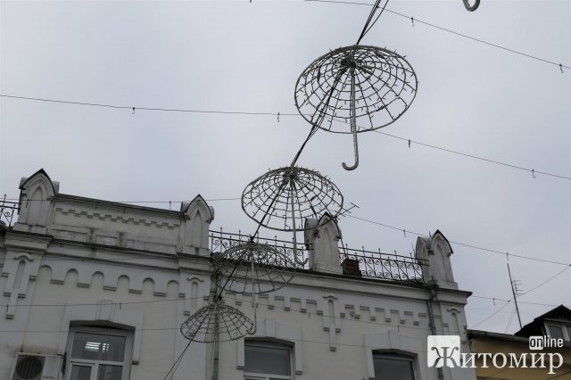 На Михайлівській у Житомирі почали готуватися до новорічних свят. ФОТО