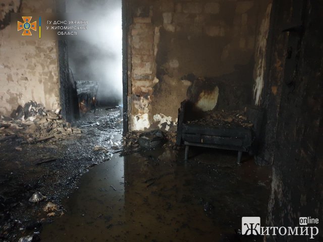 У селах біля Житомира та в Бердичівському районі рятувальники під час пожежі виявили тіла двох чоловіків. ФОТО