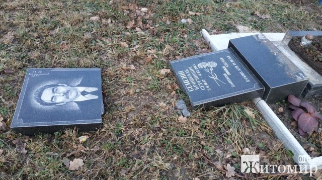 На кладовищі біля Житомира невідомі пошкодили пам
