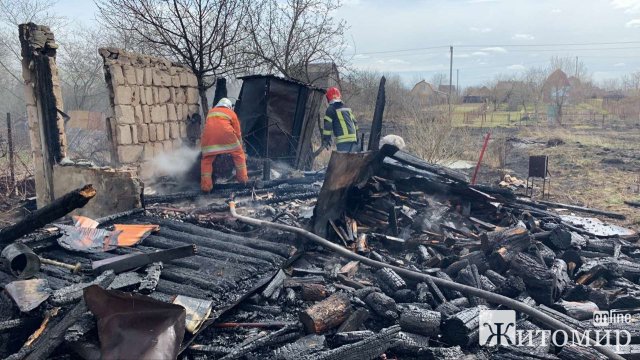 Минулої доби рятувальники Житомирщини виїжджали гасити пожежі в трьох містах області. ФОТО