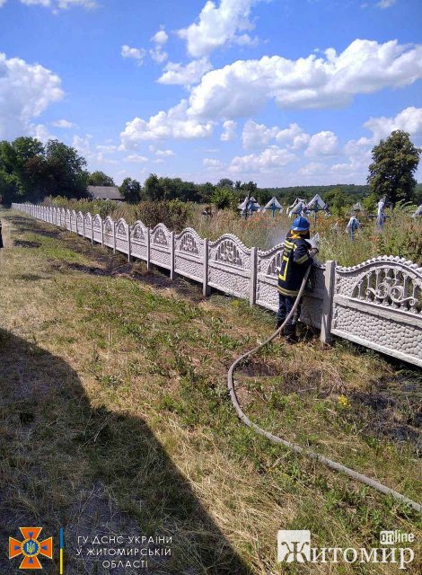 Минулої доби на Житомирщині горів торф та суха трава біля залізниці. ФОТО