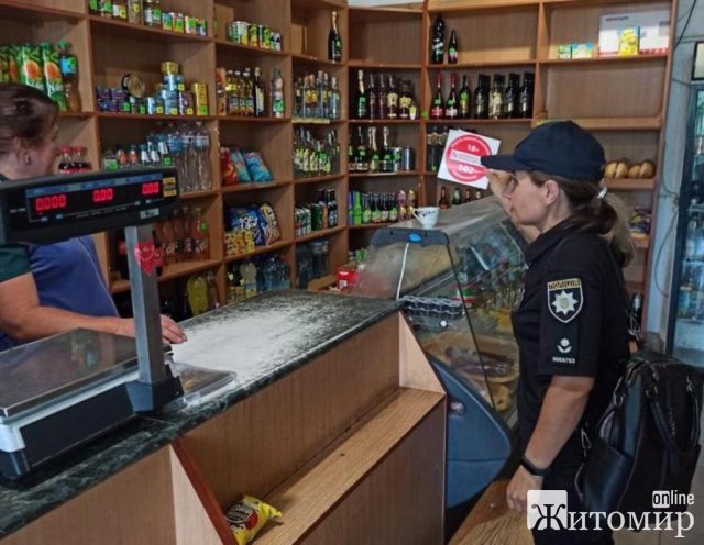 У Житомирській області з початку року поліцейські зафіксували майже 70 фактів продажу алкоголю та цигарок неповнолітнім. ФОТО