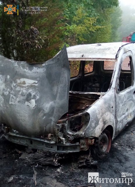 У Житомирі під час руху загорілася «ГАЗель»: ще два автомобілі згоріли у Бердичеві та Брусилові. ФОТО