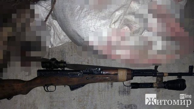 У Чуднові затримали мікроавтобус, в якому виявили мішки з тушами диких кіз. ФОТО