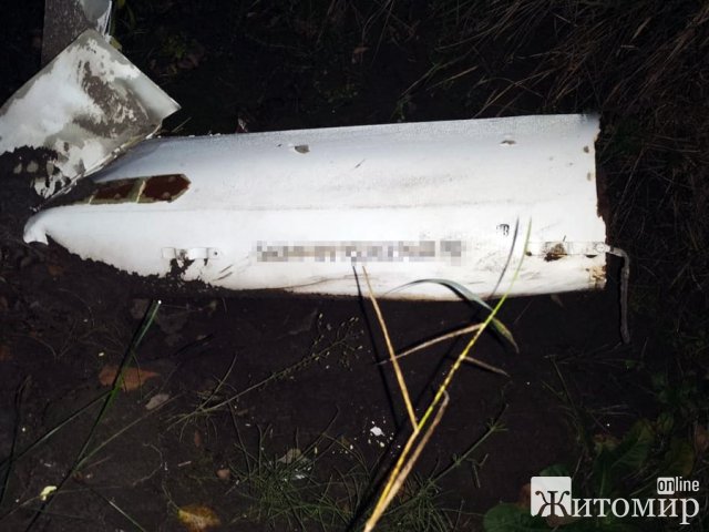 У селі на Житомирщині працівник фермерського господарства знайшов уламки ракети. ФОТО