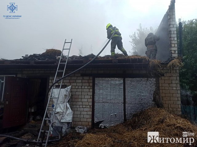 За добу рятувальники Житомирщини виїжджали на гасіння 6 пожеж. ФОТО