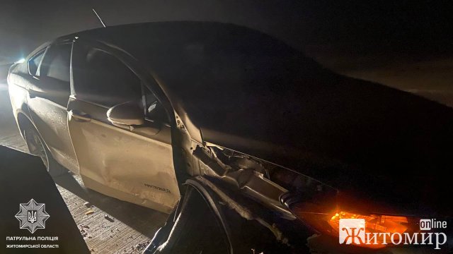 Вночі на дорогах Житомирщини сталося три ДТП. ФОТО