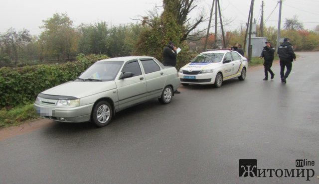 У селищі неподалік Житомира нетверезий водій намагався відкупитися від поліцейських. ФОТО