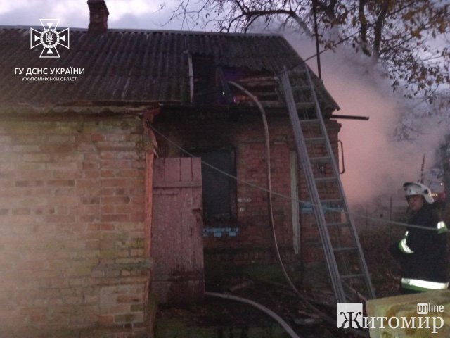 У Бердичеві та селі Коростенського району рятувальники гасили пожежі у будинках. ФОТО
