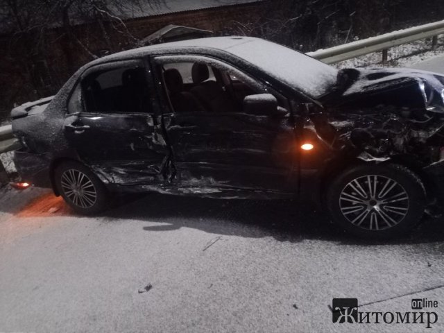 На трасі в Житомирській області зіштовхнулись автобус та бус. ФОТО
