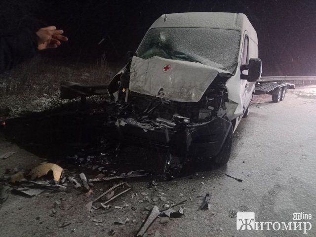 На трасі в Житомирській області зіштовхнулись автобус та бус. ФОТО