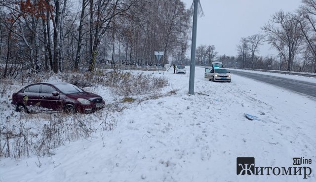 На трасі Київ-Чоп у Житомирській області Hyundai з