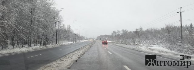 На Житомирщині вночі йшов крижаний дощ, проте дороги оброблені, - запевняє САД. ФОТО