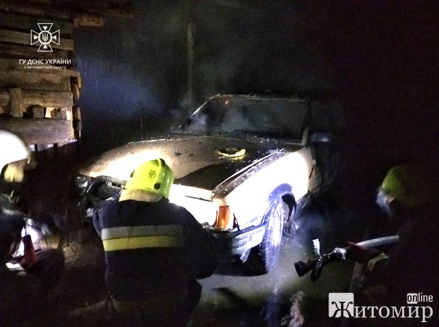 Минулої доби на Житомирщині горів автомобіль, будинок та сінник. ФОТО