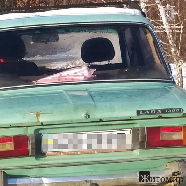 На трасі в Житомирській області патрульні зупинили водія на ВАЗ: Drager показав перевищення алкоголю у 14 разів. ФОТО