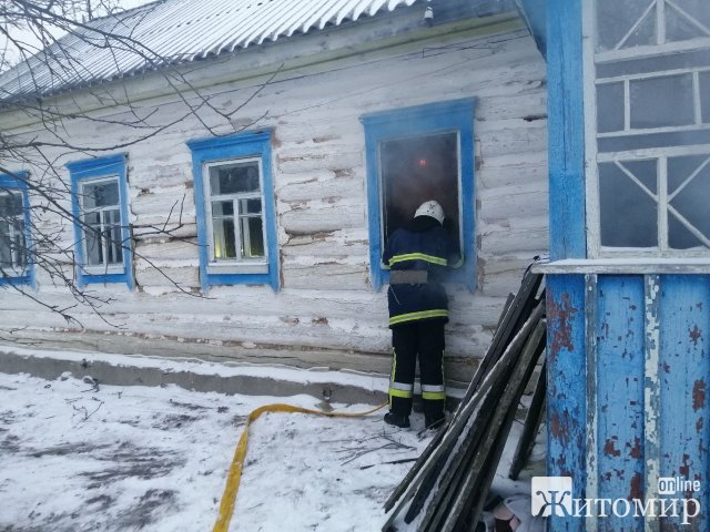 У селі на півночі Житомирщини горів будинок, рятувальники виявили тіло господаря. ФОТО