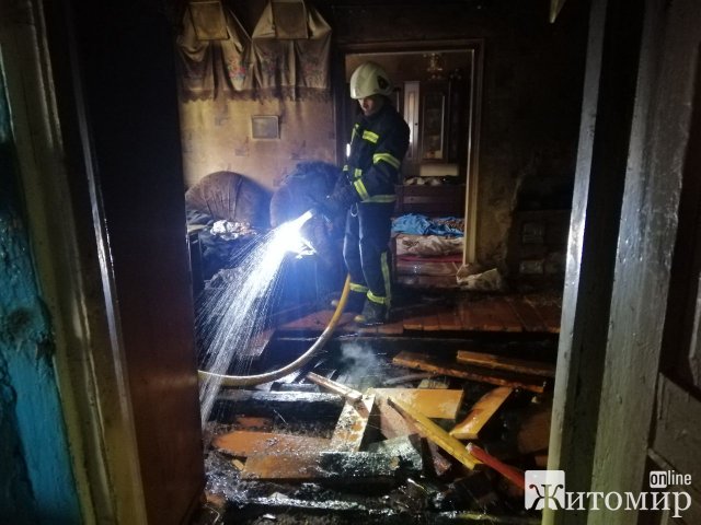 У селі на півночі Житомирщини горів будинок, рятувальники виявили тіло господаря. ФОТО