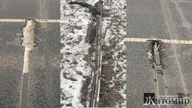 На автомагістралі біля Житомира вандали пошкодили датчики зважування транспортних засобів. ФОТО