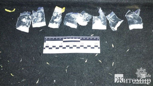 На Покровській в Житомирі патрульні зупинили Renault: у пасажирів виявили наркотики. ФОТО