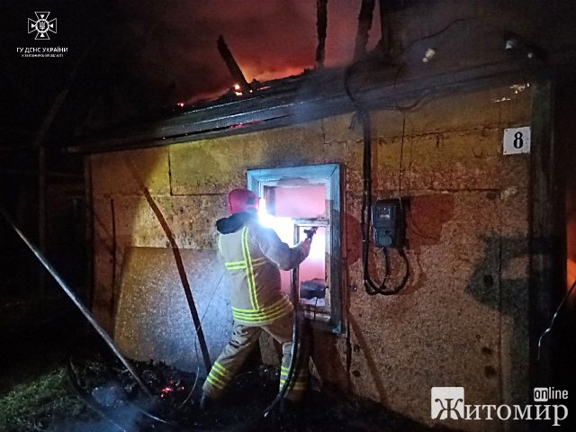 У Коростені горів житловий будинок: господар отримав опіки голови, шиї та тулуба. ФОТО