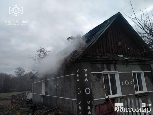 У Житомирській області сталися 3 пожежі у житлових будинках. ФОТО