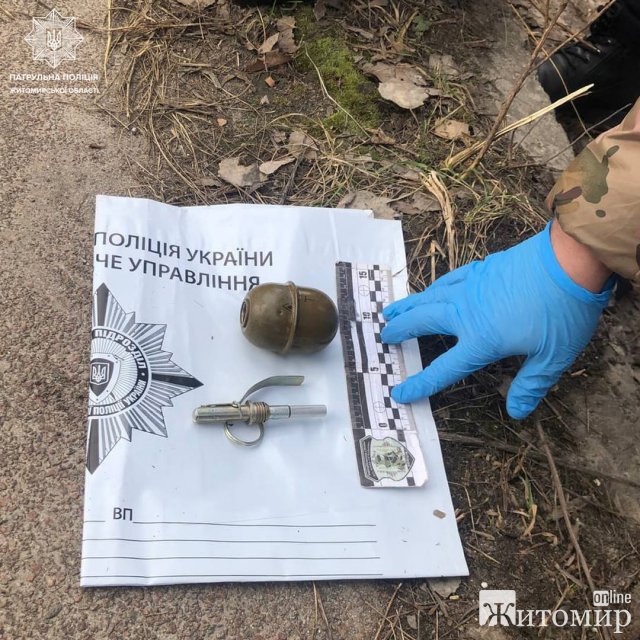 У Житомирі патрульні виявили гранату та набої у водія Audi, який був у стані наркотичного сп’яніння. ФОТО