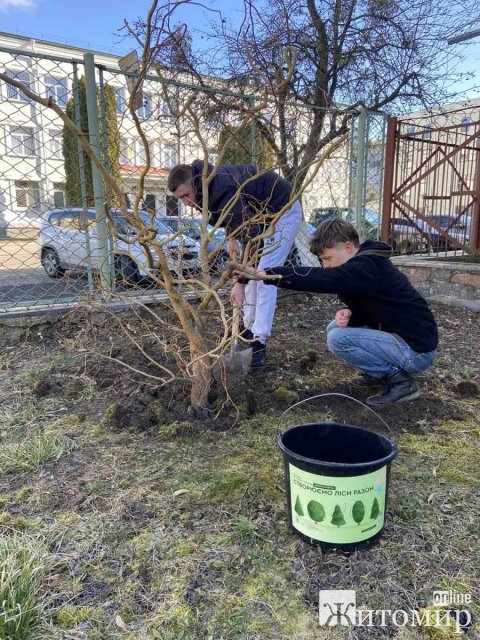 На базі теплиці Поліського національного університету в Житомирі студенти висіяли насіння 12 видів деревних рослин. ФОТО