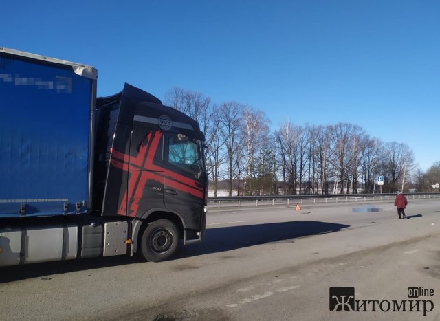 Громадянин Португалії на вантажівці на смерть збив пішохода в Житомирському районі. ФОТО