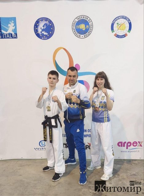 Житомирські таеквондисти вибороли золото на чемпіонаті Європи
