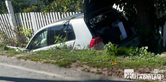 У селі Житомирського району водійка на Volkswagen наїхала на жінку та злетіла в кювет. ФОТО