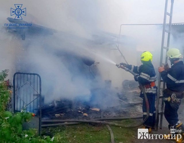 У селі Звягельського району горів житловий будинок. ФОТО