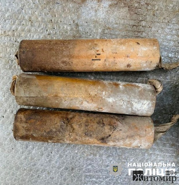 У жителя Звягеля поліцейські знайшли понад 700 набоїв, снаряд, порох та димові шашки. ФОТО